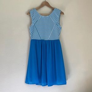 Contrasting print party dress